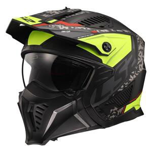 LS2 Přilba na motorku OF606 Drifter Devor černo-fluo žlutá - XL - 61-62 cm