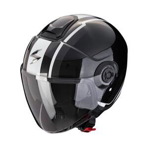 Scorpion Otevřená helma CORPION EXO-CITY II VEL metalická černo-bílá - 2XL - 63-64 cm
