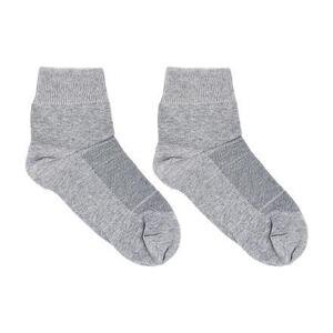 Vlnka Zdravotní bavlněné antibakteriální ponožky se stříbrem šedá - 35-38