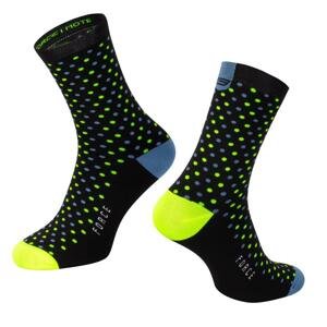 Force Ponožky MOTE černo-modro-fluo - L-XL/EU 42-46