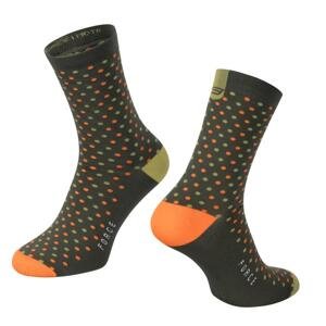 Force Ponožky MOTE zeleno-oranžové - L-XL/EU 42-46