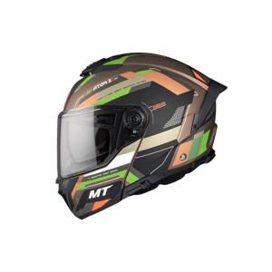 MT Helmets ATOM 2 SV BAST A6 matná hnědo-černo-zelená - S 55-56 cm