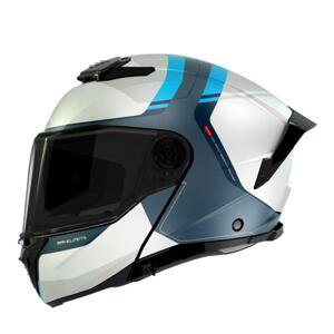 MT Helmets ATOM 2 SV EMALLA C17 matná bílo-modro-tyrkysová - XL 61-62 cm
