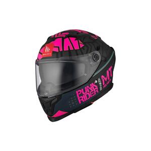 MT Helmets BRAKER SV PUNK RIDER B8 černo-růžová - XS 53-54 cm