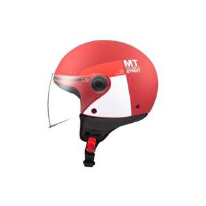 MT Helmets STREET INBOARD C5 matná červeno-bílá - S - 55-56 cm
