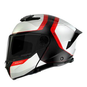 MT Helmets ATOM 2 SV EMALLA B0 matná bílo-černo-červená - S - 55-56 cm