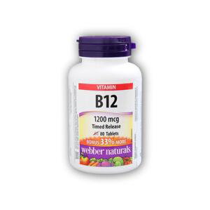 Webber Naturals Vitamin B12 1200 mcg 80 tablet (VÝPRODEJ)