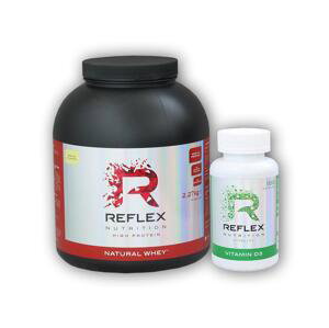 Reflex Nutrition Natural Whey 2270g + Vitamin D3 100 cps - Jahoda
