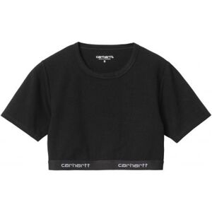 TRIKO CARHARTT WIP Script Crop Top WMS - černá