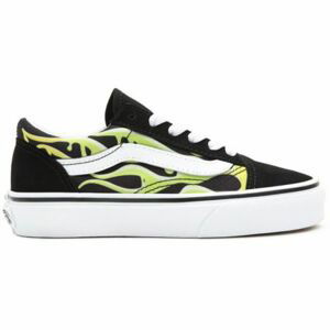 BOTY VANS Old Skool (SLIME FLAME) KIDS - černá