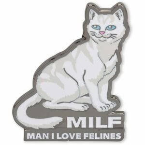 ODZNÁČEK RIPNDIP Man I Love Felines - šedá