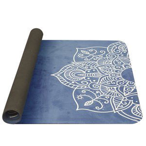 YATE Yoga Mat přírodní guma, 1 mm - vzor C  modrá