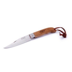 MAM Sportive 2047 Zavírací nůž s koženým poutkem - buk, 8,3 cm