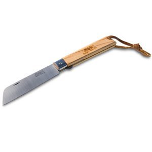 MAM Operario 2043 Zavírací nůž s koženým poutkem, pojistka - oliva, BOX 8,8 cm