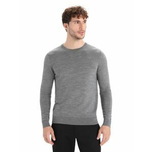 ICEBREAKER Mens Wilcox LS Sweater, Gritstone Heather velikost: L