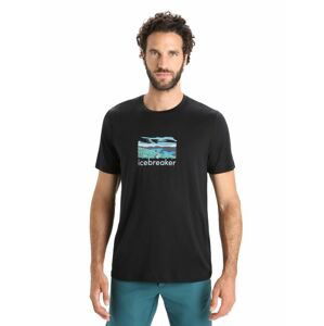 ICEBREAKER Mens Tech Lite II SS Tee Trailhead, Black velikost: XS