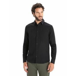 ICEBREAKER Mens Steveston LS Shirt, Black velikost: S