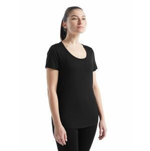 Dámské merino triko krátký rukáv ICEBREAKER Wmns Sphere II SS Scoop Tee, Black velikost: L