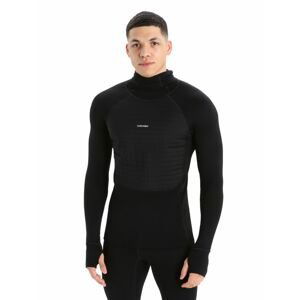 Pánská mikina s kapucí ICEBREAKER Mens ZoneKnit™ Insulated LS Hoodie, Black velikost: S