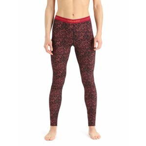 Dámské spodky ICEBREAKER Wmns 200 Oasis Leggings Lichen, Black/Cherry/Flash/Aop velikost: M