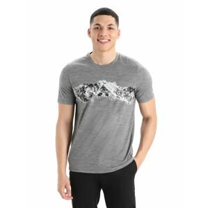 Pánské triko krátký rukáv ICEBREAKER Mens Tech Lite II SS Tee Remarkable Range, Gritstone Heather velikost: M