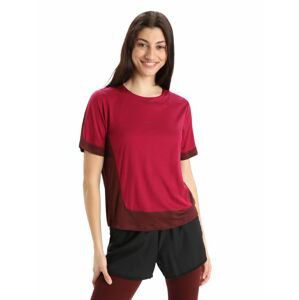 Dámské triko krátký rukáv ICEBREAKER Wmns ZoneKnit™ SS Tee, Cherry/Espresso/Cb velikost: M