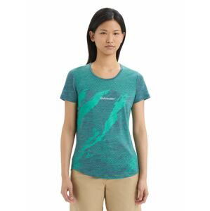 ICEBREAKER Wmns Sphere II SS Tee Trail, Green Glory Heather velikost: L