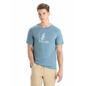 ICEBREAKER Mens Tech Lite II SS Tee Polar Paddle, Astral Blue velikost: S