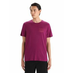 ICEBREAKER Mens Tech Lite II SS Tee Mountain Sunset, Go Berry velikost: L