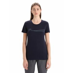 ICEBREAKER Wmns Tech Lite II SS Tee Cadence Paths, Midnight Navy velikost: L