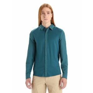 ICEBREAKER Mens Hike LS Top, Green Glory velikost: L