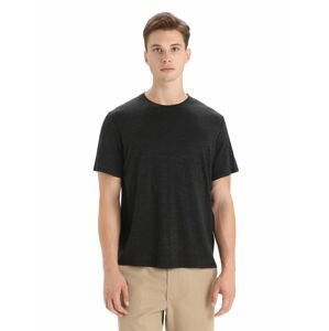 ICEBREAKER Mens Merino Linen SS Tee, Black velikost: S