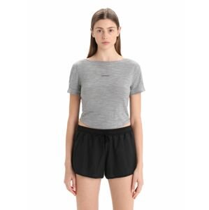 ICEBREAKER Wmns ZoneKnit™ SS Scoop Back Tee, Metro Heather velikost: L