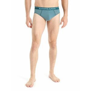 ICEBREAKER Mens Anatomica Briefs, Green Glory/Astral Blue velikost: XL