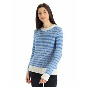 Dámský svetr ICEBREAKER Wmns Waypoint Crewe Sweater, Ecru Heather/Lazurite/S velikost: L