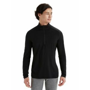 Pánské triko ICEBREAKER Mens 200 Oasis LS Half Zip, Black velikost: M