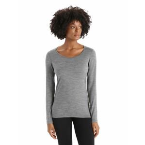 Dámské triko ICEBREAKER Wmns 200 Oasis LS Scoop, Gritstone Heather velikost: XL