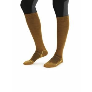 Pánské ponožky ICEBREAKER Mens Ski+ Ultralight OTC, Clove/Silent Gold/Shine velikost: M