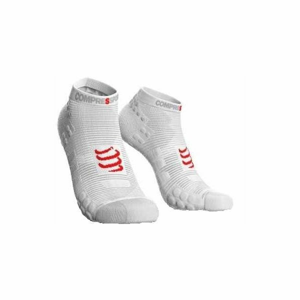 Compressport RACE V3.0 RUN LO Běžecké ponožky, bílá, velikost 45-47