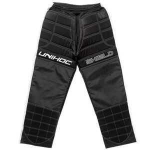 Unihoc GOALIE PANTS SHIELD JR Juniorské florbalové brankářské kalhoty, Černá, velikost 160