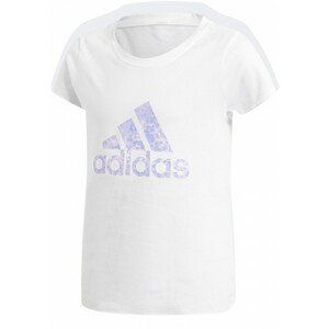 adidas ESSENTIALS PERFORMANCE LOGO TEE bílá 116 - Dívčí triko