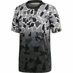 adidas CAMO DIPPED TEE Pánské triko, tmavě šedá, velikost XS