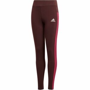 adidas 3S TIGHT vínová 116 - Dívčí legíny