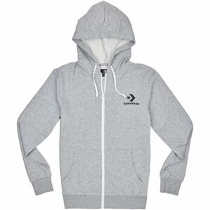 Converse STAR CHEVRON FZ HOODIE Pánská mikina, šedá, velikost S