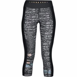 Under Armour HG PRINT ARMOUR CAPRI Dámské legíny, Černá,Bílá, velikost