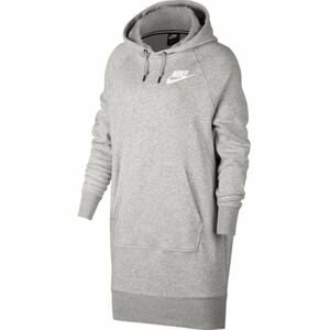 Nike NSW RALLY HOODIE DRESS RIB šedá M - Dámské mikinové šaty