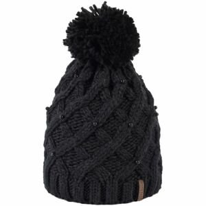 Finmark DIVISION Dámská pletená čepice, černá, velikost UNI