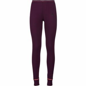 Odlo SUW WOMEN'S BOTTOM ORIGINALS WARM vínová S - Dámské funkční spodní kalhoty