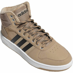 adidas HOOPS 2.0 MID béžová 9.5 - Pánské volnočasové boty