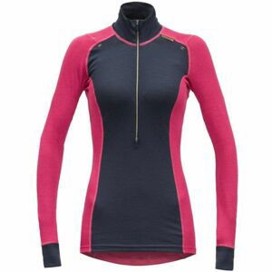 Devold WOOL MESH WOMAN HALF ZIP NECK Dámské termo triko, červená, velikost M